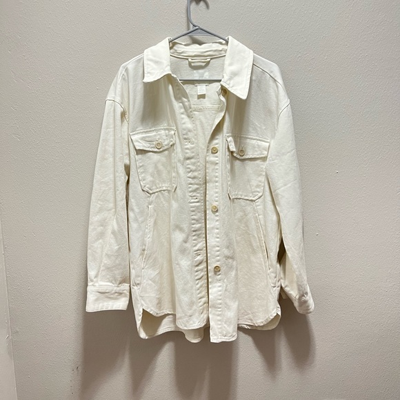 H&M Jackets & Coats Hm Oversized Denim Jacket Poshmark